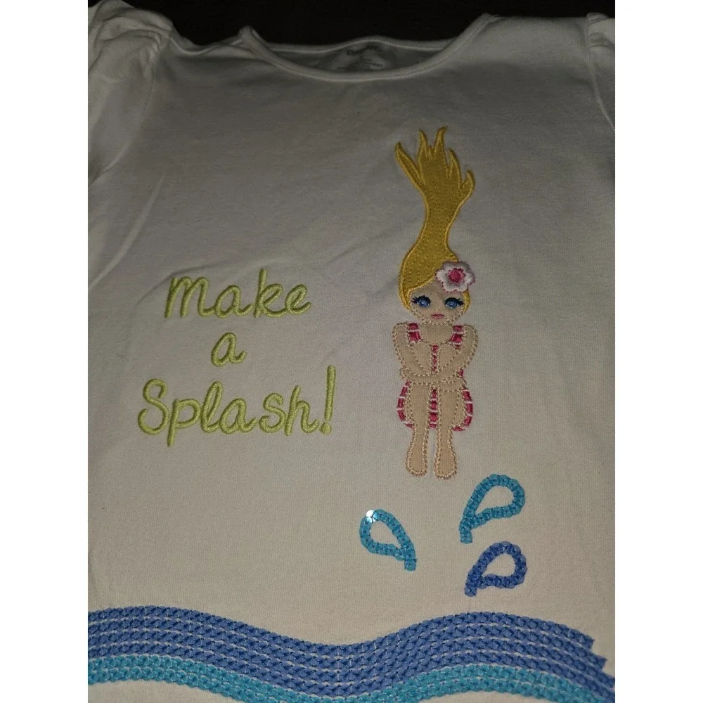 Gymboree rainbow cabana‎ make a splash top and long skirt size 5